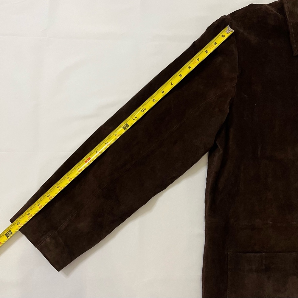 Eddie Bauer Jacket XL Suede and Leather Dark Brown - Picture 10 of 10
